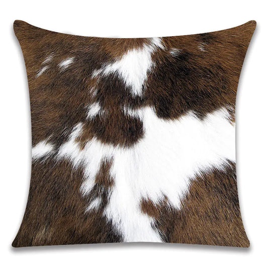 Cow Pattern Cartoon Linen Pillowcase Cover